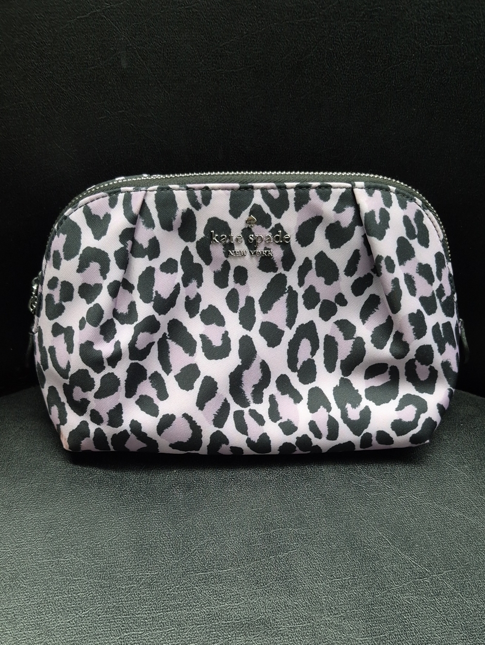 Kate spade Lavender and Black Leopard Cosmetic Pouch